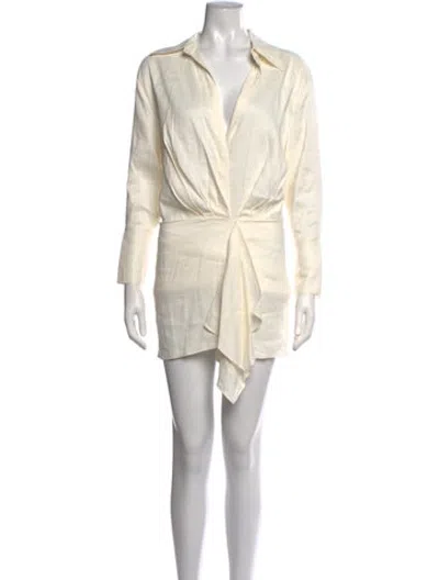 Pre-owned Gauge81 Linen Mini Dress In Neutrals