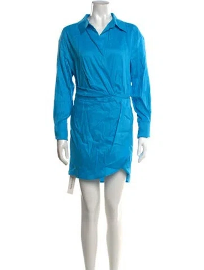 Pre-owned Gauge81 Linen Mini Dress W/ Tags In Blue