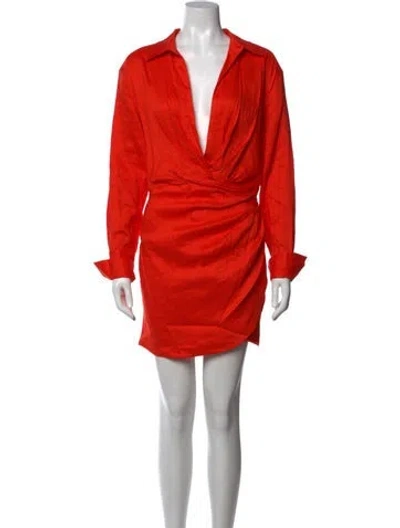 Pre-owned Gauge81 Linen Mini Dress W/ Tags In Orange