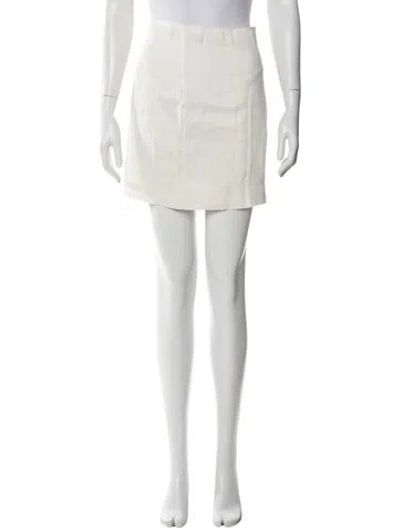 Pre-owned Gauge81 Linen Mini Skirt In Neutral