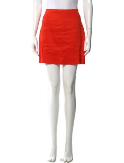 Pre-owned Gauge81 Linen Mini Skirt In Orange