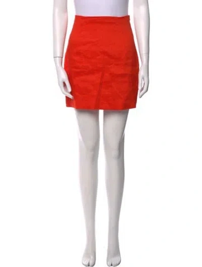 Pre-owned Gauge81 Linen Mini Skirt In Red