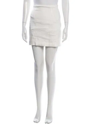 Pre-owned Gauge81 Linen Mini Skirt In White
