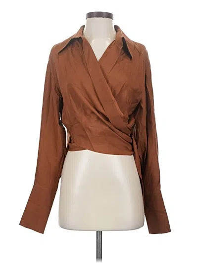 Pre-owned Gauge81 Long Sleeve Blouse In Brown
