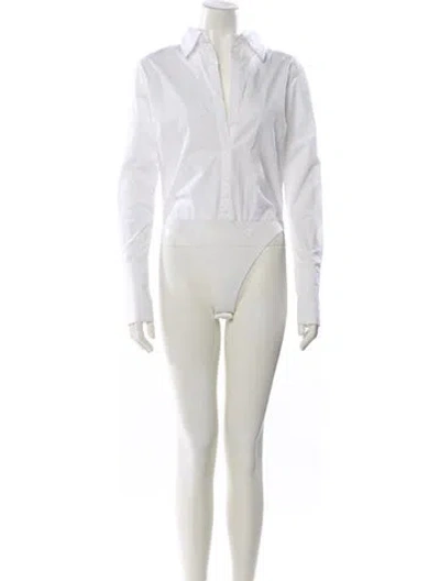 Pre-owned Gauge81 Long Sleeve Bodysuit In White