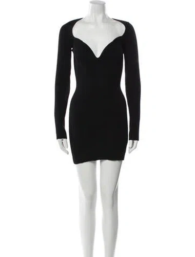 Pre-owned Gauge81 Merino Wool Mini Dress In Black