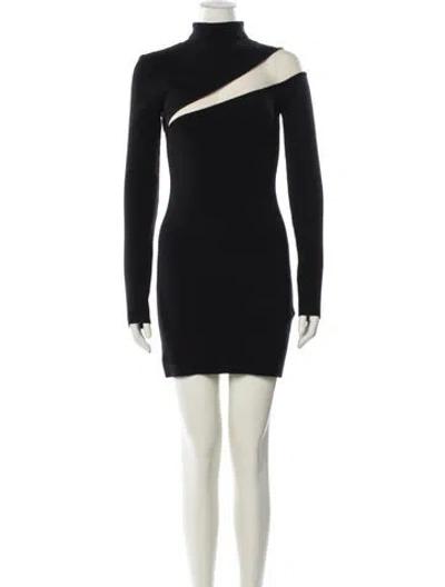 Pre-owned Gauge81 Merino Wool Mini Dress In Black