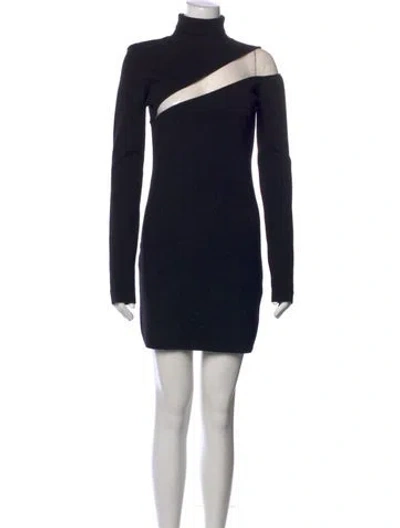 Pre-owned Gauge81 Merino Wool Mini Dress In Black