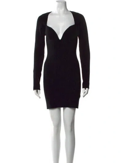 Pre-owned Gauge81 Merino Wool Mini Dress In Black
