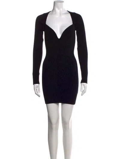 Pre-owned Gauge81 Merino Wool Mini Dress In Black