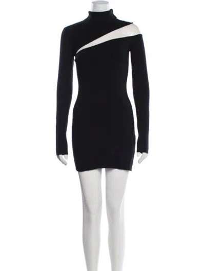 Pre-owned Gauge81 Merino Wool Mini Dress In Black