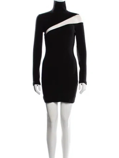 Pre-owned Gauge81 Merino Wool Mini Dress In Black