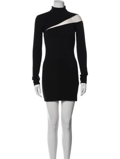 Pre-owned Gauge81 Merino Wool Mini Dress In Black