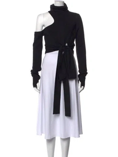 Pre-owned Gauge81 Merino Wool Turtleneck Top In Black