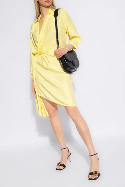 Gauge81 Miya Silk Midi Dress In Yellow