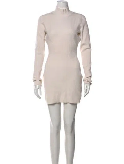 Pre-owned Gauge81 Mock Neck Mini Dress In Neutral