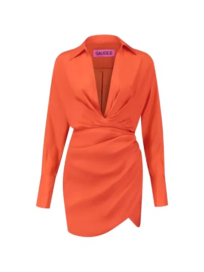 Gauge81 Naha Mini Dress In Orange