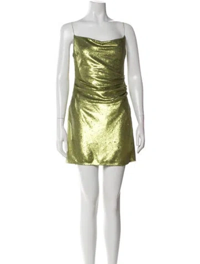 Pre-owned Gauge81 Nylon Mini Dress In Green