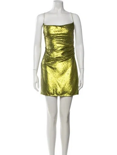 Pre-owned Gauge81 Nylon Mini Dress In Green