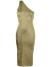 Gauge81 Women's Picola Knit One-shoulder Midi-dress In Green