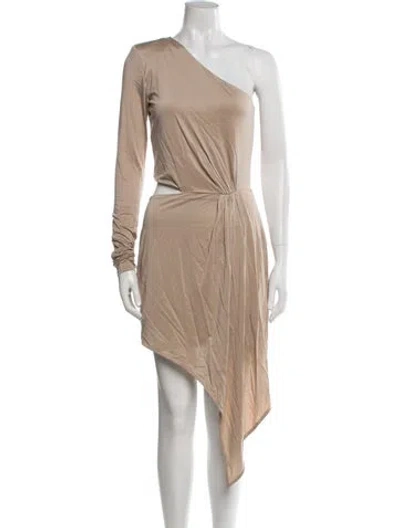 Pre-owned Gauge81 One-shoulder Long Dress W/ Tags In Neutral