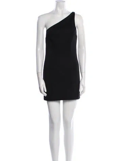 Pre-owned Gauge81 One-shoulder Mini Dress In Black