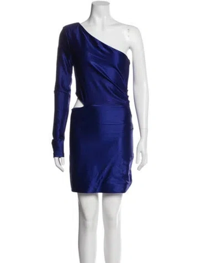Pre-owned Gauge81 One-shoulder Mini Dress In Blue
