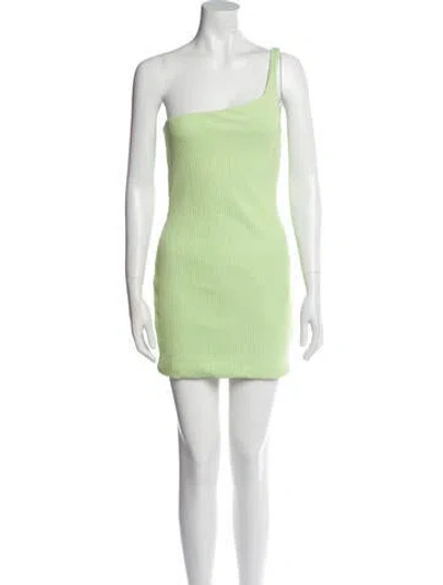 Pre-owned Gauge81 One-shoulder Mini Dress In Green