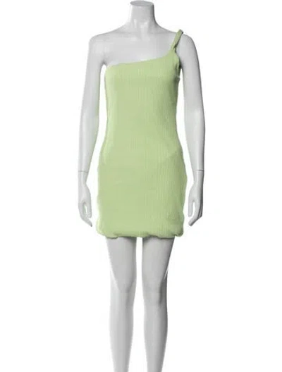 Pre-owned Gauge81 One-shoulder Mini Dress In Green
