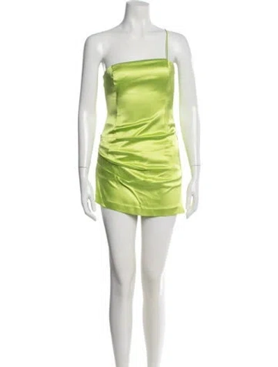Pre-owned Gauge81 One-shoulder Mini Dress In Green