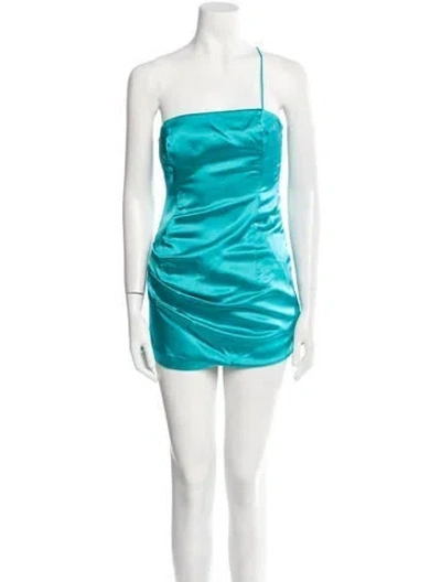 Pre-owned Gauge81 One-shoulder Mini Dress In Green