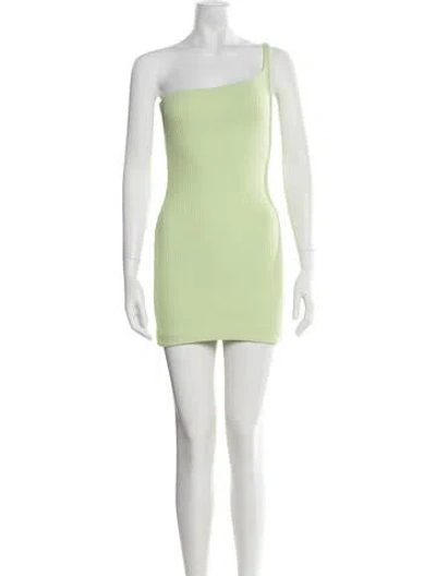 Pre-owned Gauge81 One-shoulder Mini Dress In Green