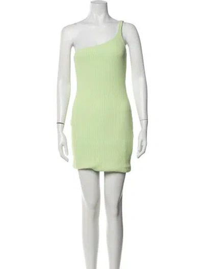 Pre-owned Gauge81 One-shoulder Mini Dress In Green