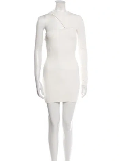 Pre-owned Gauge81 One-shoulder Mini Dress In Neutral