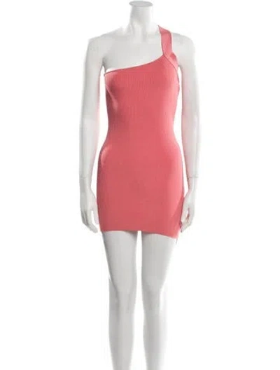 Pre-owned Gauge81 One-shoulder Mini Dress In Pink
