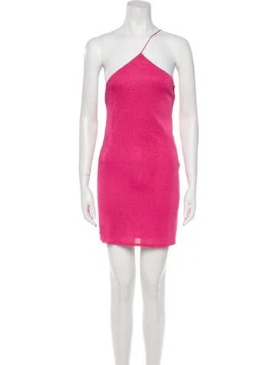 Pre-owned Gauge81 One-shoulder Mini Dress In Pink