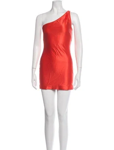 Pre-owned Gauge81 One-shoulder Mini Dress In Pink