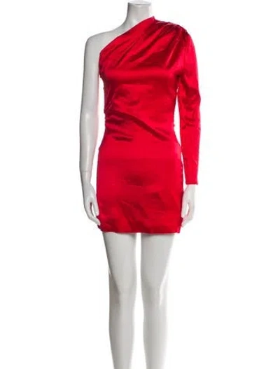 Pre-owned Gauge81 One-shoulder Mini Dress In Red