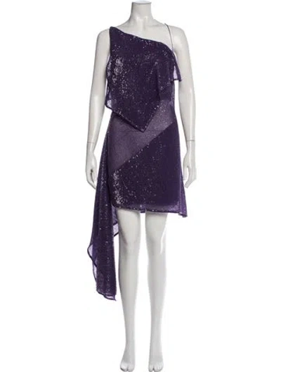 Pre-owned Gauge81 One-shoulder Mini Dress W/ Tags In Purple