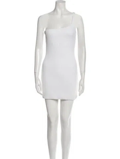 Pre-owned Gauge81 One-shoulder Mini Dress In White
