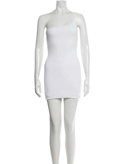 Pre-owned Gauge81 One-shoulder Mini Dress In White