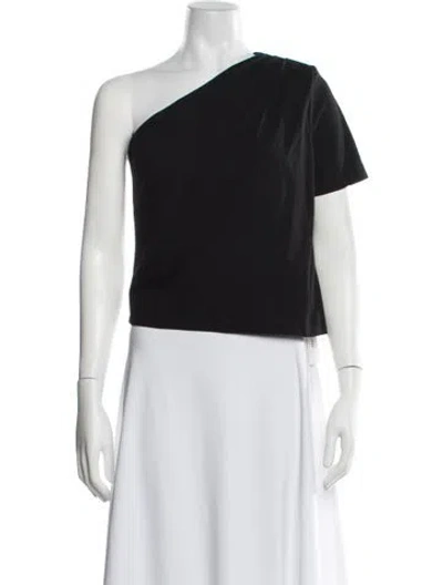 Pre-owned Gauge81 One-shoulder Short Sleeve Top In Black