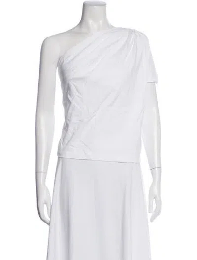 Pre-owned Gauge81 One-shoulder Short Sleeve Top In Neutrals