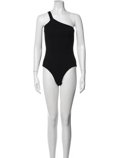 Pre-owned Gauge81 One-shoulder Sleeveless Bodysuit In Black