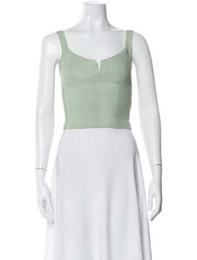 Pre-owned Gauge81 One-shoulder Sleeveless Crop Top W/ Tags In Green
