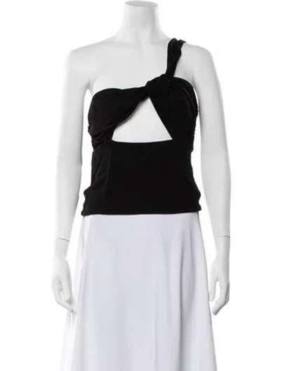 Pre-owned Gauge81 One-shoulder Sleeveless Top In Black