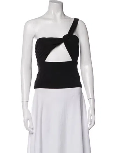 Pre-owned Gauge81 One-shoulder Sleeveless Top In Black