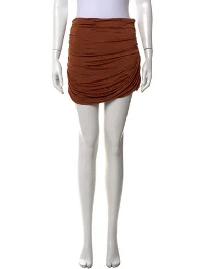 Pre-owned Gauge81 Pleated Accents Mini Skirt In Brown