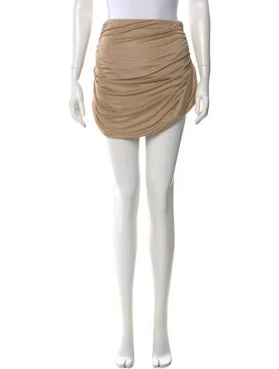 Pre-owned Gauge81 Pleated Accents Mini Skirt In Neutral