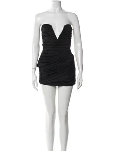 Pre-owned Gauge81 Plunge Neckline Mini Dress In Blue